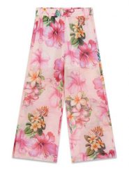 Guess Spodnie materiałowe J6GB01 WA2T0 Różowy Relaxed Fit. Czerwone spodnie materiałowe dla dziewczynek Guess, z aplikacjami, z materiału. Za 269.99 zł.