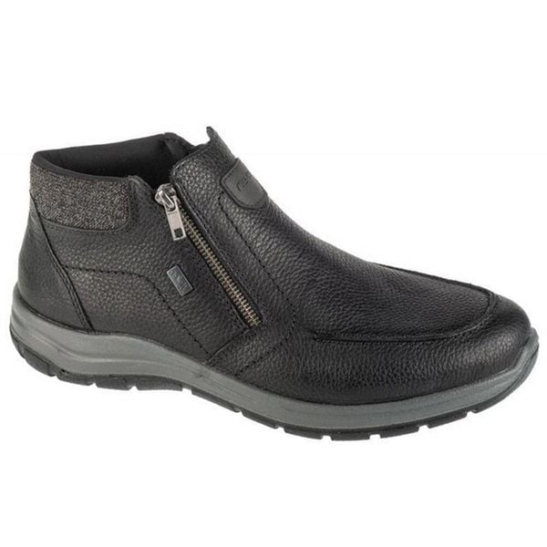 Skórzane Buty Męskie 03660. Czarne trekkingi męskie Rieker, trekkingowe. Za 512.99 zł.