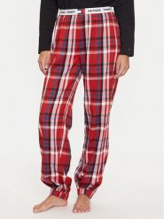 Tommy Hilfiger Spodnie piżamowe UW0UW05634 Czerwony Regular Fit. Czerwone piżamy damskie Tommy Hilfiger, xl, bez wzorów, z wiskozy, bez ramiączek. Za 189.99 zł.
