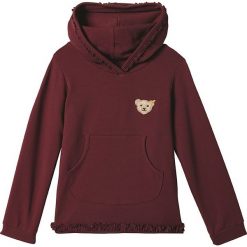 Bluza w kolorze ciemnoczerwonym. Czerwone bluzy dla niemowląt Steiff, z aplikacjami, bez ramiączek, bez kaptura. W wyprzedaży za 58.95 zł.