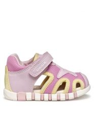 Geox Sandały B Sandal Iupidoo B5517C 0BC14 CE82M Różowy. Czerwone sandały dziewczęce Geox, ze skóry, bez zapięcia. Za 139.99 zł.