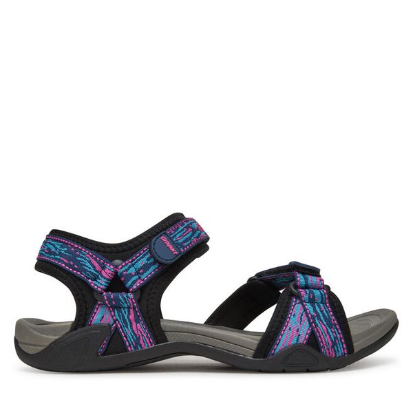 Sandały Grisport. Niebieskie sandały damskie Grisport, bez wzorów, bez obcasa, na płaskiej podeszwie, bez zapięcia. Za 119.99 zł.
