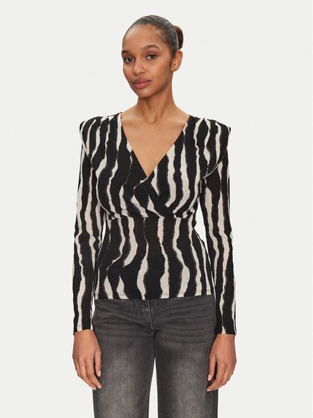 Morgan Bluzka 251-TIBLO Czarny Slim Fit. Czarne bluzki damskie Morgan, l, bez wzorów, z syntetyku, bez kołnierzyka, bez ramiączek. Za 139.99 zł.