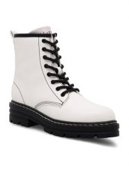 Nelli Blu Trapery CS6150-01 Biały. Białe buty zimowe dziewczęce Nelli Blu, bez wzorów, z syntetyku, bez zapięcia. Za 149.99 zł.