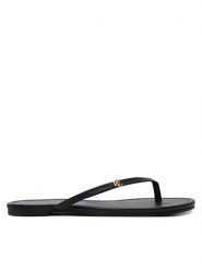 LAUREN RALPH LAUREN Japonki Raquel 802953931001 Czarny. Czarne klapki damskie Lauren Ralph Lauren, bez wzorów, ze skóry, bez obcasa. Za 239.99 zł.
