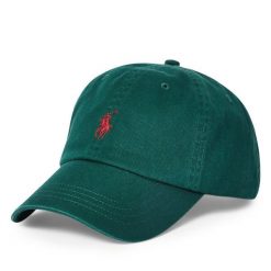 Czapka z daszkiem Polo Ralph Lauren. Zielone czapki i kapelusze męskie Polo Ralph Lauren, bez wzorów. Za 289.99 zł.