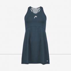 SPIRIT Dress Women. Niebieskie sukienki damskie Head, bez wzorów, sportowe, bez kołnierzyka, bez ramiączek, sportowe. W wyprzedaży za 360.65 zł.