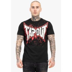 Koszulka Tapout Splashing. Czarne koszulki sportowe męskie TAPOUT, bez wzorów, bez kołnierzyka, bez ramiączek. Za 152.50 zł.