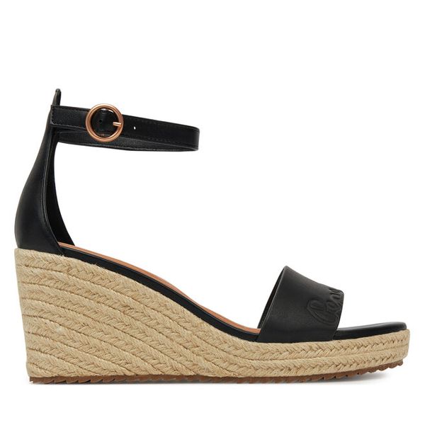 Espadryle Pepe Jeans. Czarne sandały damskie Pepe Jeans, bez wzorów, z jeansu, bez obcasa, bez zapięcia. Za 249.99 zł.