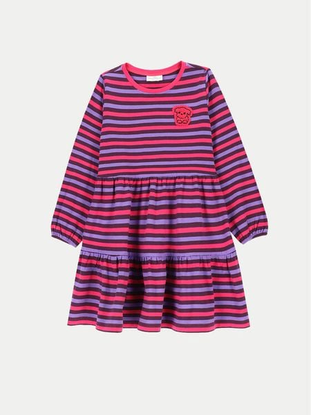 Coccodrillo Sukienka codzienna ZC4129103AGK Różowy Regular Fit. Czerwone sukienki dla dziewczynek COCCODRILLO, bez wzorów, z bawełny, bez ramiączek. Za 79.99 zł.