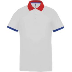 Koszulka polo z piki Proact Performance. Białe koszulki polo męskie PROACTION, m, bez wzorów, z materiału, bez kołnierzyka, bez ramiączek. Za 123.50 zł.