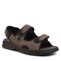 Sandały Josef Seibel. Brązowe klapki męskie Josef Seibel, bez zapięcia. Za 344.99 zł.