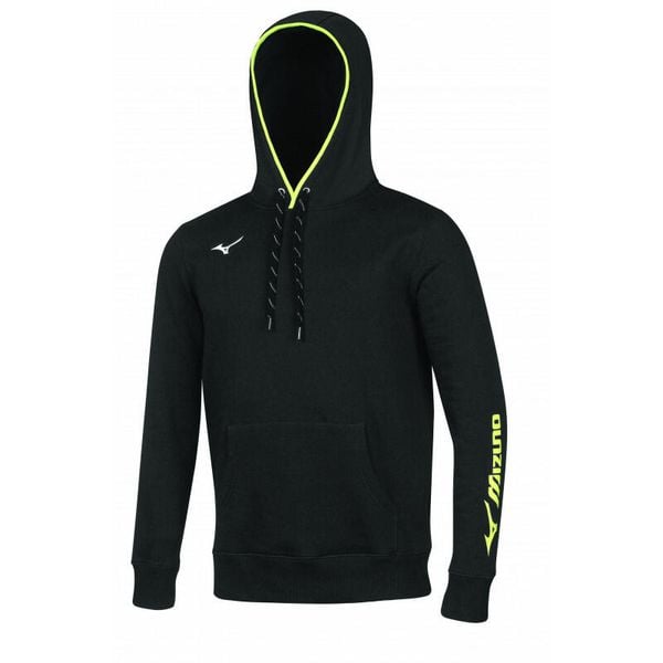 Bluza z kapturem Mizuno Team. Czarne bluzy męskie Mizuno, l, bez wzorów, z poliesteru, z kapturem, na fitness i siłownię. Za 234.50 zł.