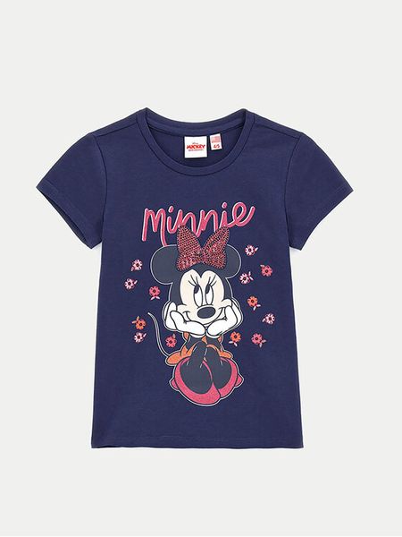 Original Marines T-Shirt DFPV3033CF Granatowy Regular Fit. Niebieskie t-shirty i topy dla dziewczynek Original Marines, bez wzorów, z bawełny, bez ramiączek. Za 39.99 zł.