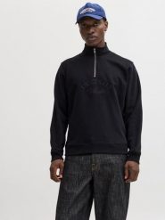 Jack & Jones Bluza Mężczyźni Bawełna czarny, XL. Czarne bluzy męskie Jack & Jones, m, bez wzorów, z bawełny, bez kaptura. Za 89.95 zł.