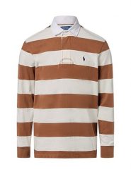Polo Ralph Lauren Męska koszulka polo Mężczyźni Bawełna brązowy|biały w paski, M. Białe bluzki z długim rękawem męskie Polo Ralph Lauren, m, bez wzorów, z bawełny, klasyczne, bez ramiączek. Za 779.95 zł.