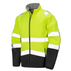 Ochronna Męska Kurtka Softshell Z Nadrukiem. Brązowe kurtki męskie RESULT, m, bez wzorów, z softshellu, sportowe, bez kaptura. Za 212.99 zł.