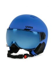 Uvex Kask narciarski Rocket Jr Visor 56/6/263/20 Niebieski. Niebieskie buty zimowe chłopięce Uvex, bez wzorów, z tworzywa sztucznego, bez zapięcia. Za 579.99 zł.