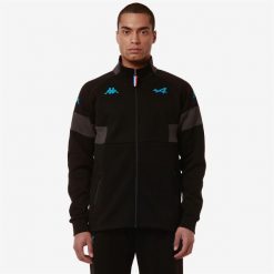Bluza Alpine F1 Adofre 2024. Czarne bluzy męskie Kappa, m, bez wzorów, z bawełny, bez kaptura. Za 288.85 zł.