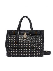 Tommy Hilfiger Torebka American Icon Mini Tote Braided AW0AW18734 Czarny. Czarne torebki do ręki damskie Tommy Hilfiger, bez wzorów, ze skóry, bez dodatków. Za 1,299.00 zł.