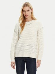 Guess Sweter W5RR13 Z3KY0 Écru Regular Fit. Swetry damskie Guess, s, z aplikacjami, z syntetyku, bez kołnierzyka, bez ramiączek, bez kaptura. Za 329.99 zł.