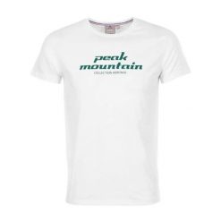 T-shirt Peak Mountain Cosmo. Niebieskie t-shirty męskie Peak Mountain, l, bez wzorów, z materiału, eleganckie, bez kołnierzyka. Za 87.00 zł.