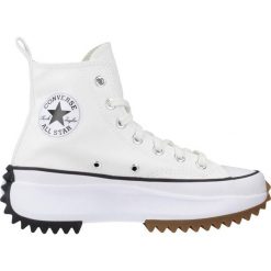Trampki damskie Converse cu platforma Run Star Hike. Białe obuwie sportowe damskie Converse, bez wzorów, z tkaniny, trekkingowe. W wyprzedaży za 437.75 zł.