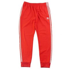 Second life - Adidas spodnie dresowe męskie - Stan dobry. Czerwone spodnie sportowe męskie Adidas, l, bez wzorów, z dresówki, do biegania. Za 106.46 zł.