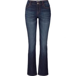 Dżinsy ze stretchem BOOTCUT, mid waist. Niebieskie jeansy damskie bonprix. Za 84.99 zł.