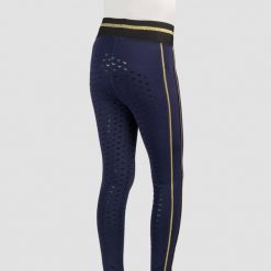 Legginsy jeździeckie dla dziewczynek full grip Red Horse Kaya. Niebieskie legginsy dla dziewczynek RED HORSE, bez wzorów, z materiału, długie. Za 248.00 zł.