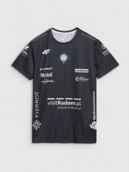 4F Koszulka meczowa replika domowa z sezonu 2024/25 męska 4F x Czarni Radom - multikolor XL. Czarne koszulki sportowe męskie 4f, m, bez wzorów, z dzianiny, klasyczne, bez kołnierzyka. Za 149.99 zł.