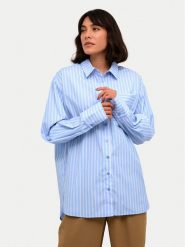 Kaffe Koszula Mackie 10508855 Niebieski Relaxed Fit. Niebieskie bluzki damskie Kaffe, bez wzorów, z bawełny, bez kołnierzyka, bez ramiączek. Za 169.99 zł.