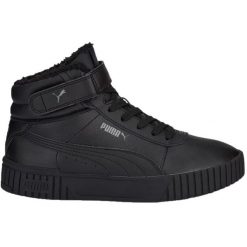 Buty Puma Carina 2.0 Mid Wtr 385852 01 czarne. Czarne obuwie sportowe damskie bez wzorów, z gumy. Za 426.42 zł.