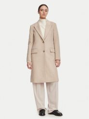 BOSS Płaszcz wełniany Classin1 50574982 Beżowy jasny Regular Fit. Brązowe płaszcze damskie Boss, na zimę, bez wzorów, z wełny, bez kaptura. Za 2,399.00 zł.