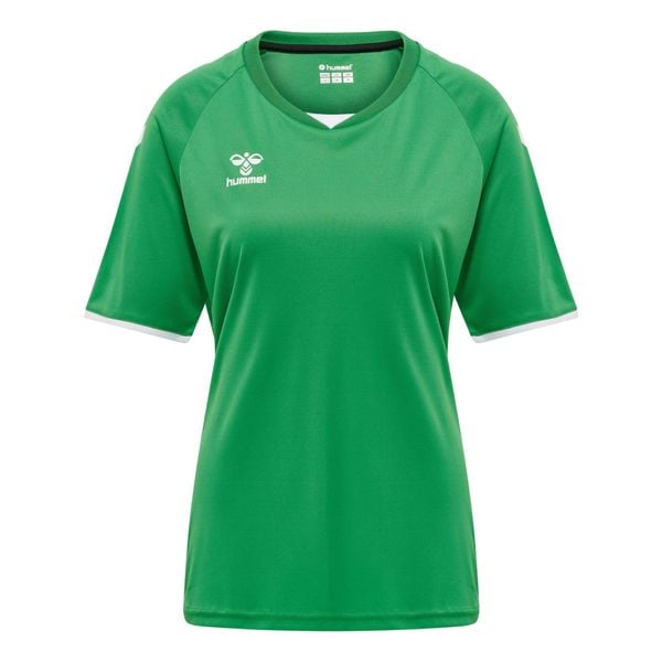 Koszulka damska Hummel hmlhmlCORE volley. Zielone t-shirty damskie Hummel, s, bez wzorów, z jersey, eleganckie, bez kołnierzyka. Za 124.50 zł.