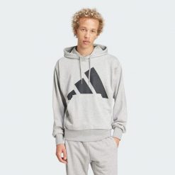 Bluza z kapturem Essentials Big Logo French Terry. Czarne bluzy męskie Adidas, xs, bez wzorów, z materiału, z kapturem. W wyprzedaży za 179.25 zł.