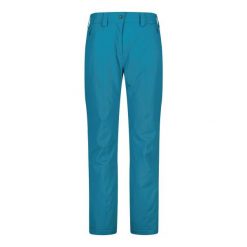 Spodnie narciarskie dla kobiet CMP. Niebieskie spodnie snowboardowe damskie CMP, na zimę, xs, bez wzorów, sportowe, narciarskie. Za 419.99 zł.