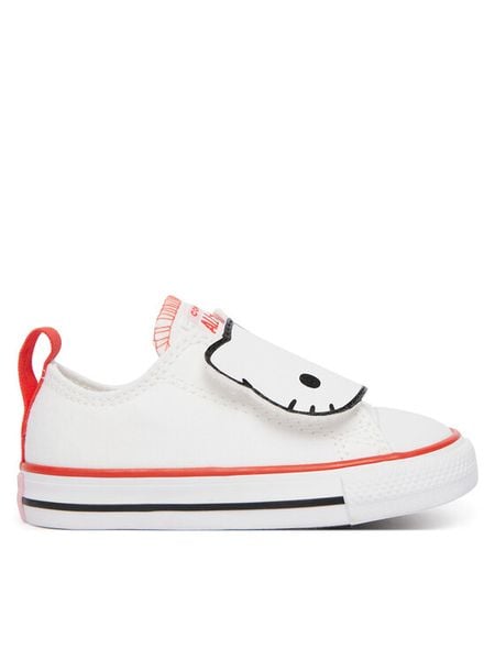 Converse Trampki Chuck Taylor All Star 2V A17704C Biały. Białe trampki i tenisówki dziewczęce Converse, bez wzorów, bez zapięcia. Za 239.99 zł.