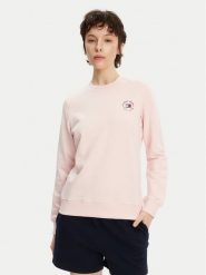 Tommy Jeans Bluza Essential DW0DW20639 Różowy Regular Fit. Czerwone bluzy damskie Tommy Jeans, s, bez wzorów, z bawełny, bez kaptura. Za 239.99 zł.