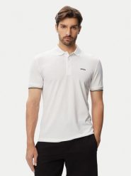 HUGO Polo Game 1 50564785 Biały Slim Fit. Białe koszulki polo męskie Hugo, m, bez wzorów, z syntetyku, bez ramiączek. Za 629.99 zł.