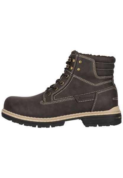 Buty Whistler Rego. Brązowe eleganckie półbuty Whistler, z jeansu, biznesowe, bez zapięcia. Za 268.00 zł.