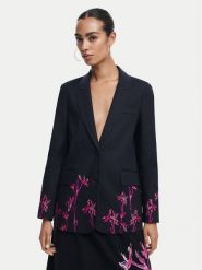 Desigual Marynarka 25SWEWX1 Czarny Regular Fit. Czarne żakiety damskie Desigual, m, bez wzorów, z bawełny. Za 359.99 zł.