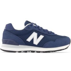 Buty damskie New Balance WL515NVY – granatowe. Niebieskie obuwie sportowe damskie New Balance, bez wzorów, z dresówki. Za 279.99 zł.