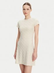 Guess Sukienka codzienna V5GK07 KCT02 Beżowy Regular Fit. Brązowe sukienki damskie Guess, na co dzień, s, z aplikacjami, z syntetyku, bez kołnierzyka, bez ramiączek, proste. Za 249.99 zł.