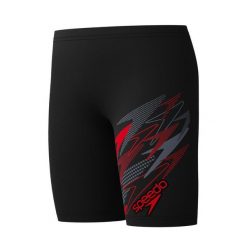 Kąpielówki chłopięce spodenki kąpielowe Speedo Jammer Medley Logo. Czarne kąpielówki dla chłopców Speedo, bez wzorów, sportowe. Za 112.48 zł.