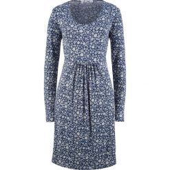 Sukienka shirtowa z długim rękawem bonprix kobaltowy w kwiaty. Sukienki damskie marki bonprix. Za 89.99 zł.