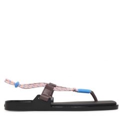 Sandały Calvin Klein. Sandały damskie Calvin Klein, bez wzorów, bez obcasa, na płaskiej podeszwie, bez zapięcia. Za 329.99 zł.