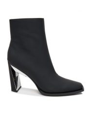 United Nude Botki Poly Bootie Hi 1086301191 Czarny. Czarne botki damskie United Nude, ze skóry, bez obcasa, na słupku, bez zapięcia. Za 749.99 zł.