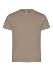 Clique Basic-T T-shirt męski z bawełny, dopasowany krój – caffe latte. Brązowe t-shirty męskie CLIQUE, m, bez wzorów, z bawełny, bez kołnierzyka. Za 82.64 zł.