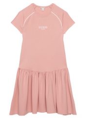 Guess Sukienka codzienna J6RK02 KCY62 Różowy Regular Fit. Czerwone sukienki dla dziewczynek Guess, z aplikacjami, z syntetyku, bez ramiączek. Za 289.99 zł.